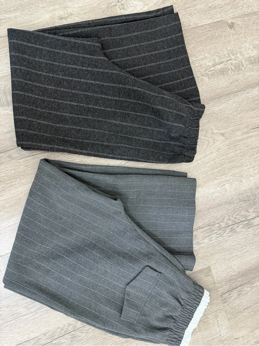 Zara Pinstripe Wide-Leg Bundle  Kids Bottoms - Black & Gray